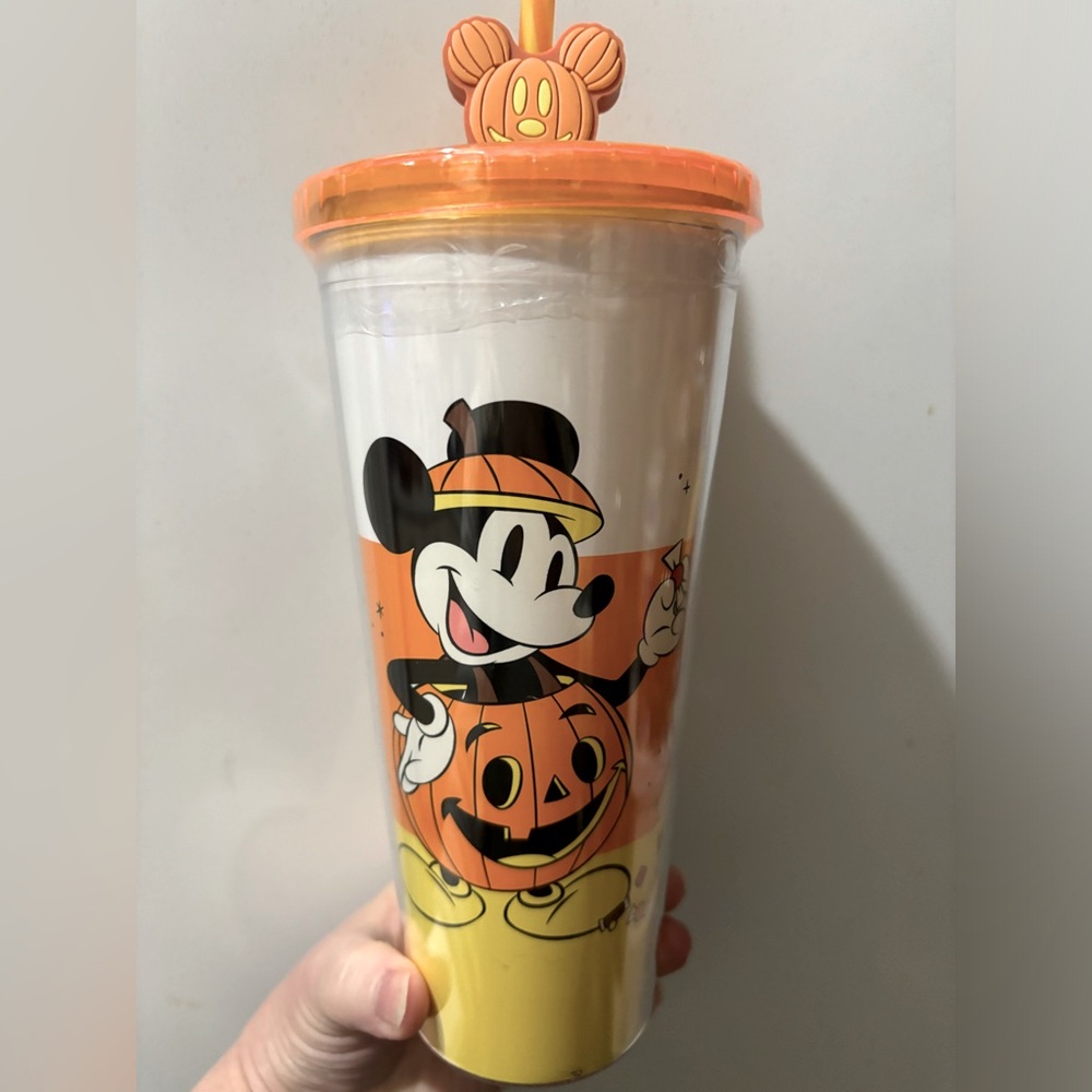 NWT Disney Halloween Mickey Mouse Tumbler w/Topper.